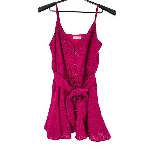 Ramy Brook dress Kallie wild rose springtime burnout minidress size 12 - Picture 1 of 8
